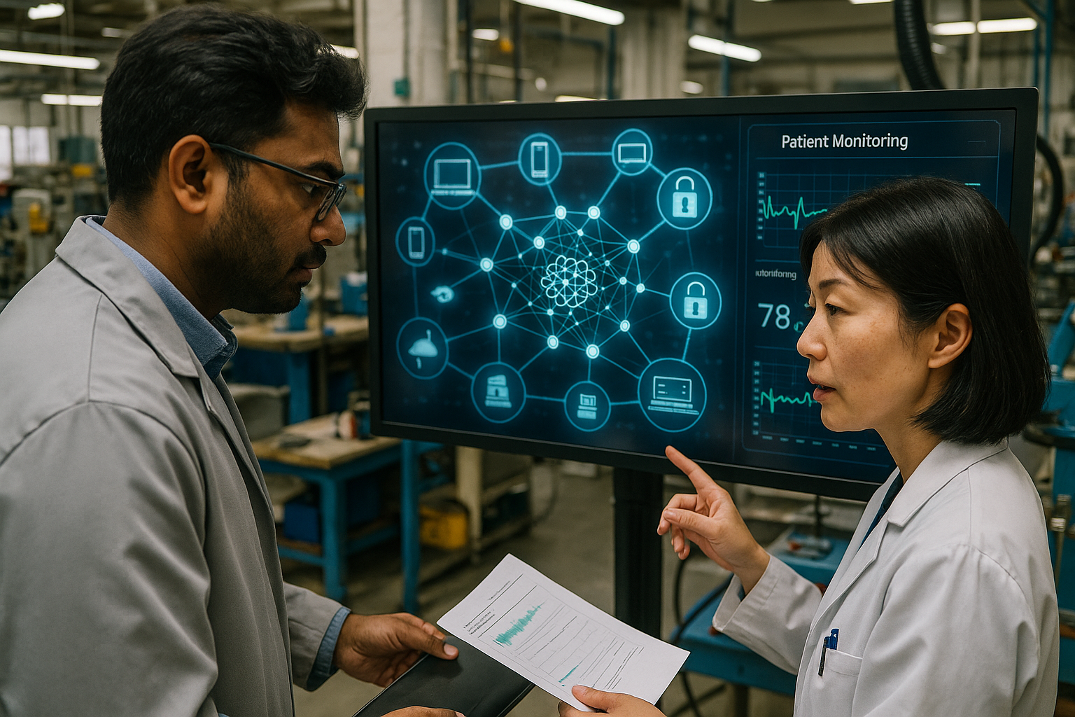 Visualization of secure IoT device network with federated learning and LSTM technology