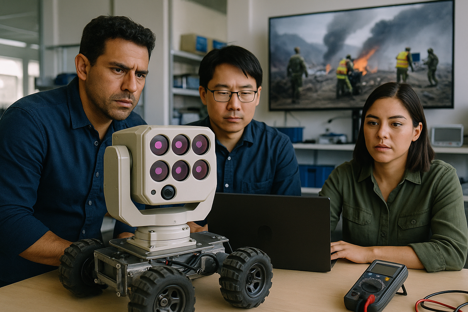 High-resolution infrared sensor technology monitoring environmental and defense scenarios with connected systems