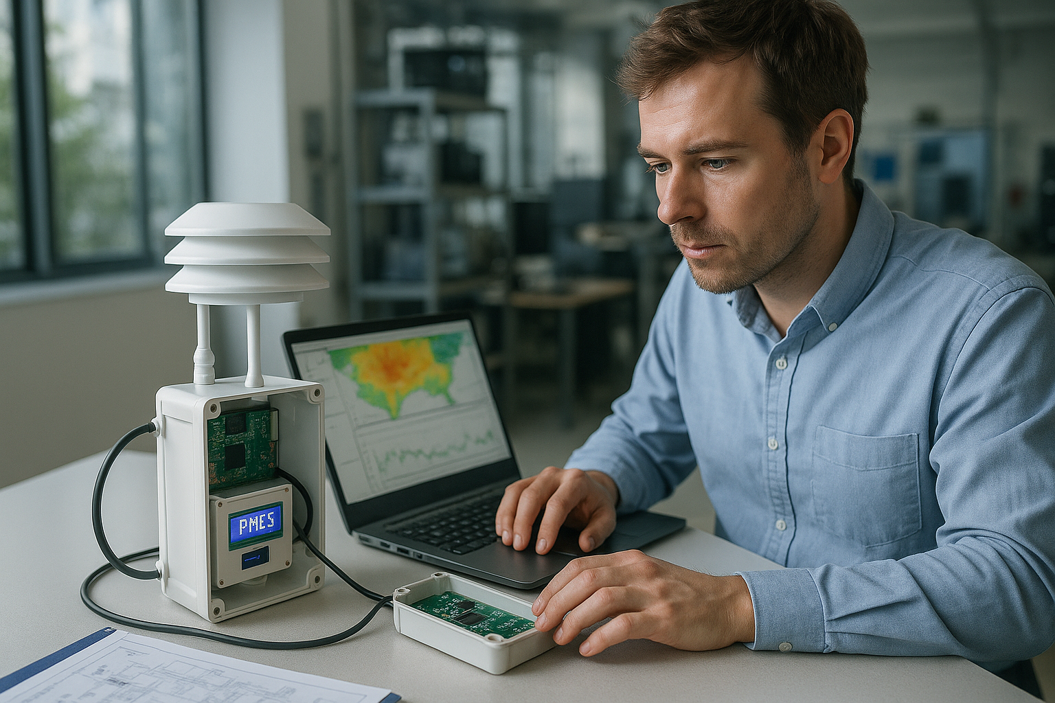Air quality monitoring equipment and dashboard systems in an operational environment