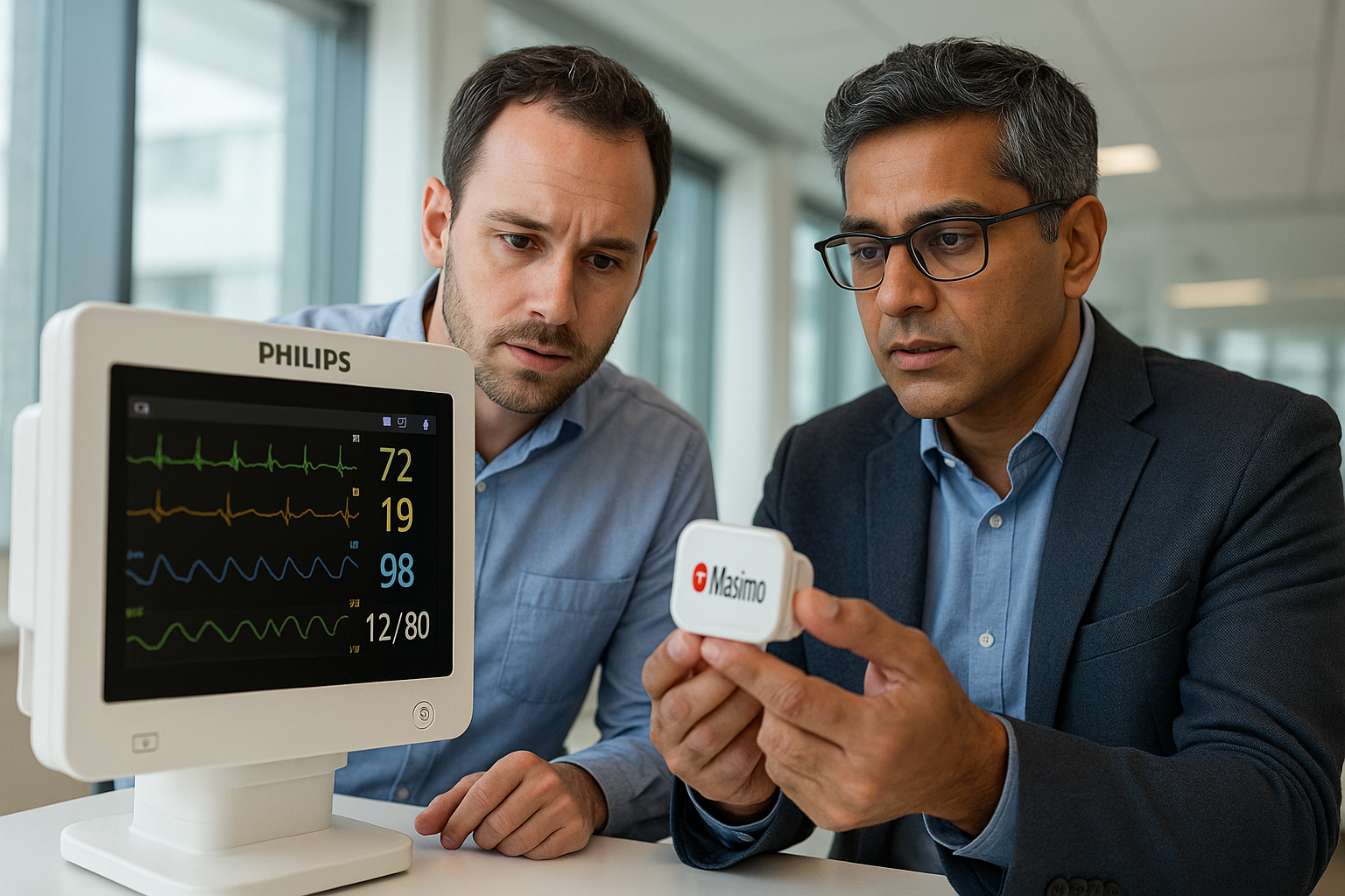 Philips and Masimo extend monitoring alliance with new AI, wearables focus - Medical Economics technical article visual