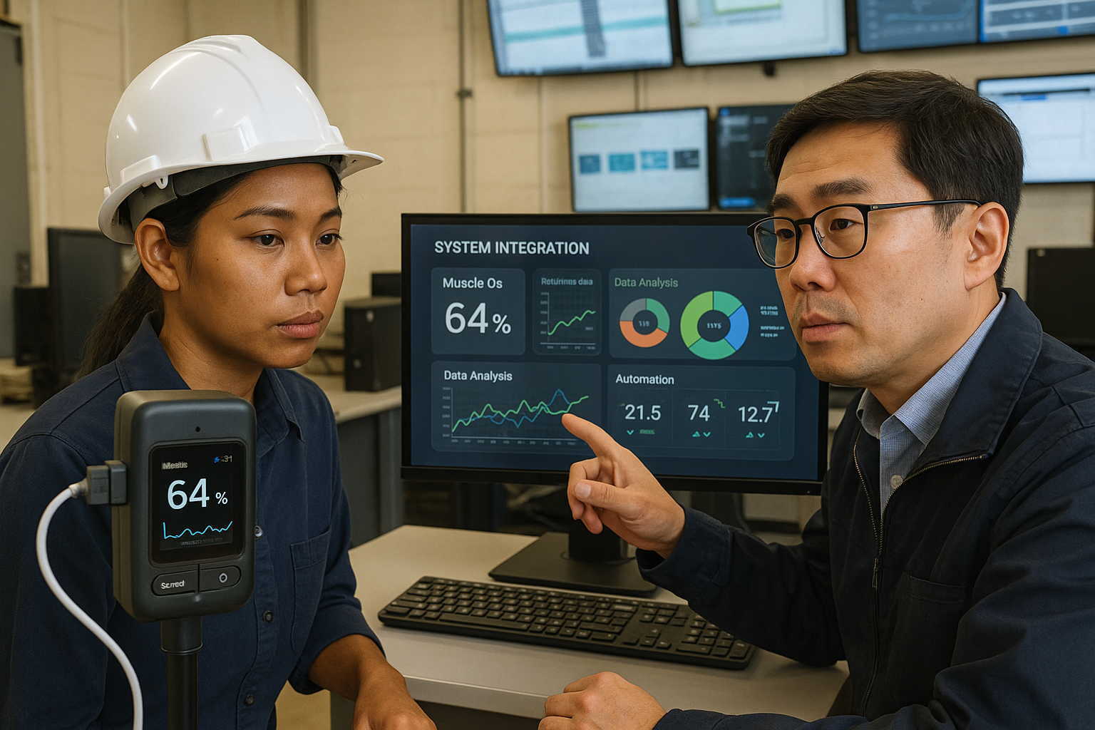 Muscle oxygen monitor connected to a digital dashboard with real-time health data